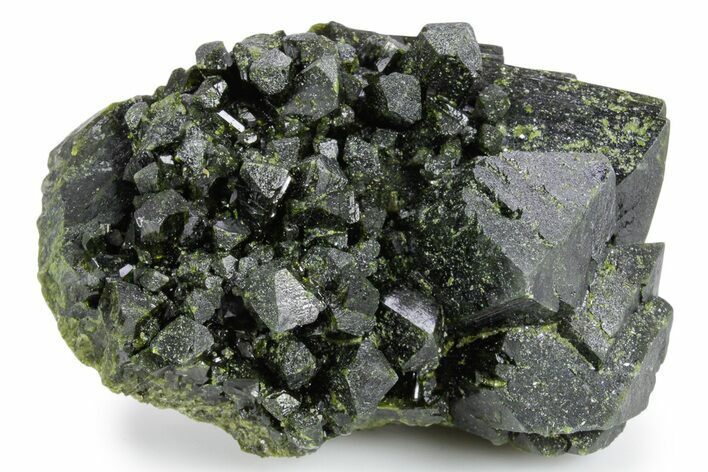 Lustrous Epidote Crystal Cluster - Peru #358430